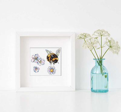 Furry Bumblebee Cross Stitch Kit - Letitstitch