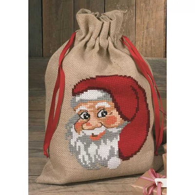 Santa Claus Bag Cross Stitch Kit - Permin