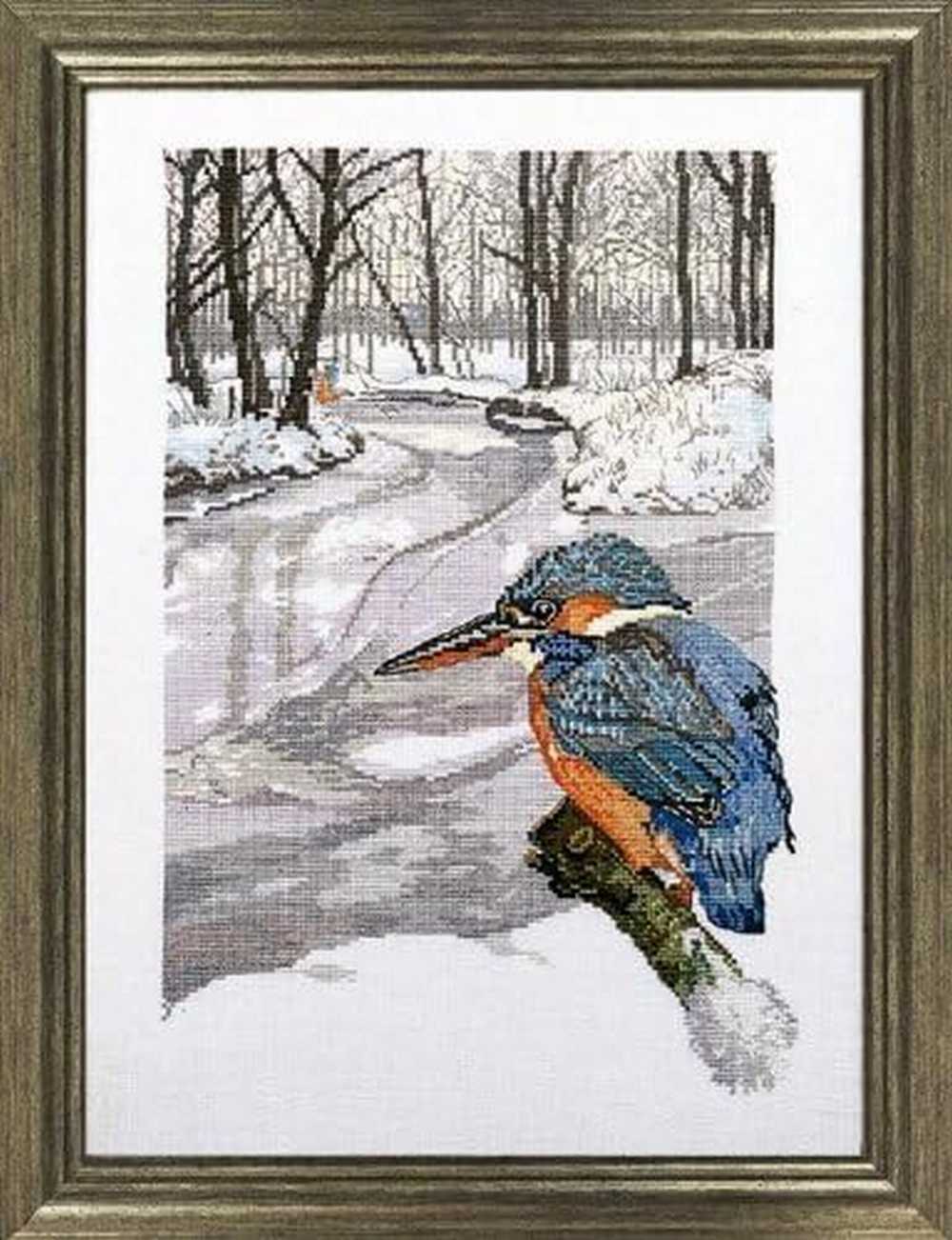 Kingfisher Cross Stitch Kit - Permin