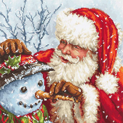 Santa Claus and Snowman Cross Stitch Kit - Letitstitch