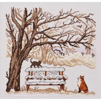 Winter Fox Christmas Cross Stitch Kit - Permin