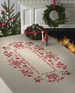 RedFolklore Tablecloth Embroidery Kit Anchor SALE