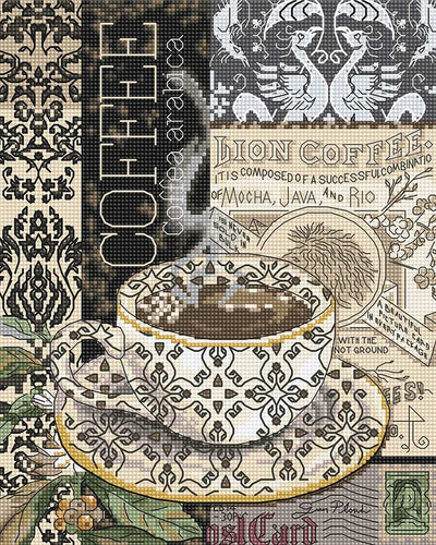 Lion Coffee Cross Stitch Kit - Letitstitch