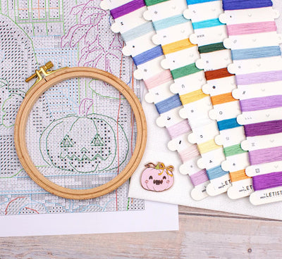 Pumpkin Latte Nights Cross Stitch Kit - Letitstitch