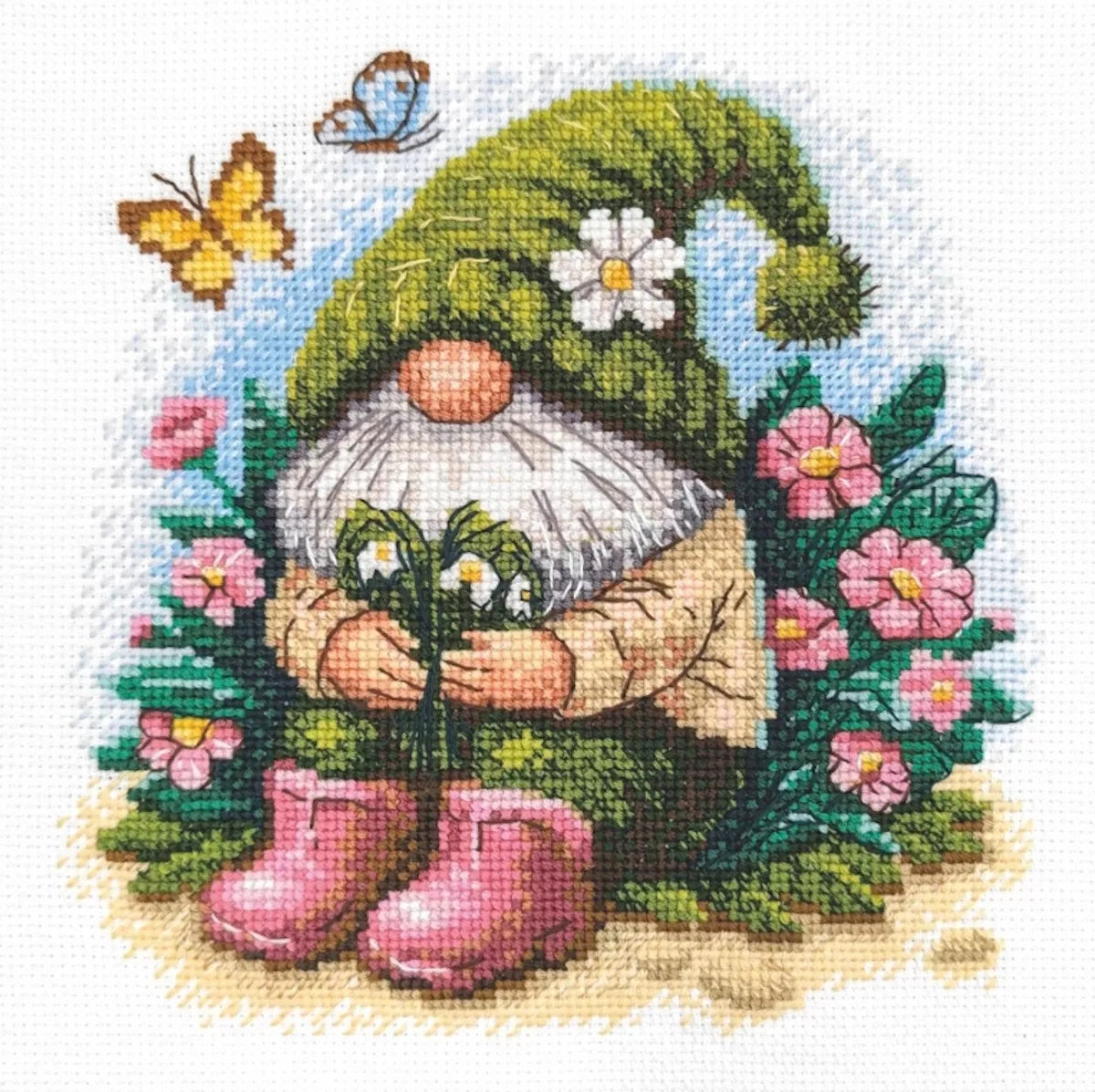 Blossom Gnome Cross Stitch Kit - Aine