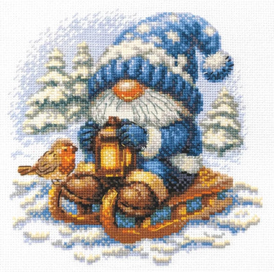 Snowy Gnome Cross Stitch Kit - Aine