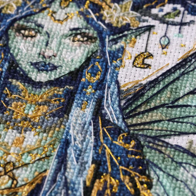 Elf of the Starry Forest Cross Stitch Kit ~ Abris Art