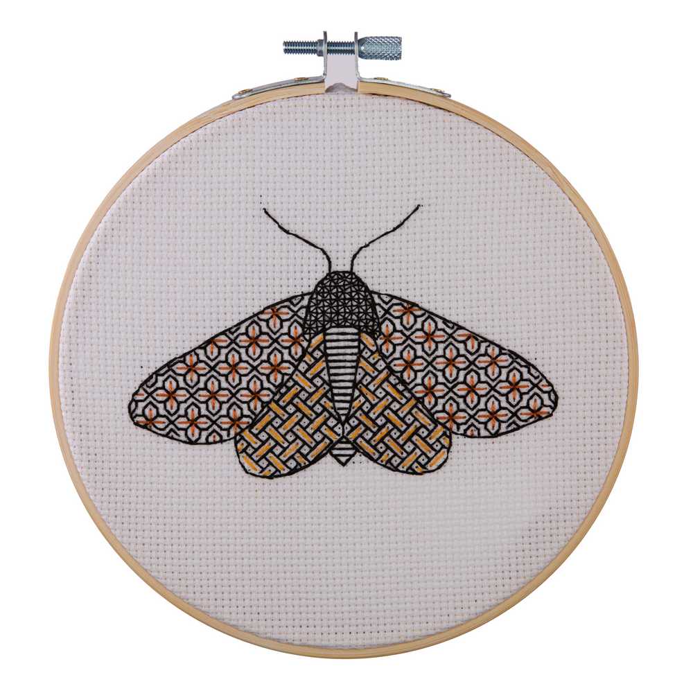 Moth Blackwork Embroidery Kit Anchor SALE