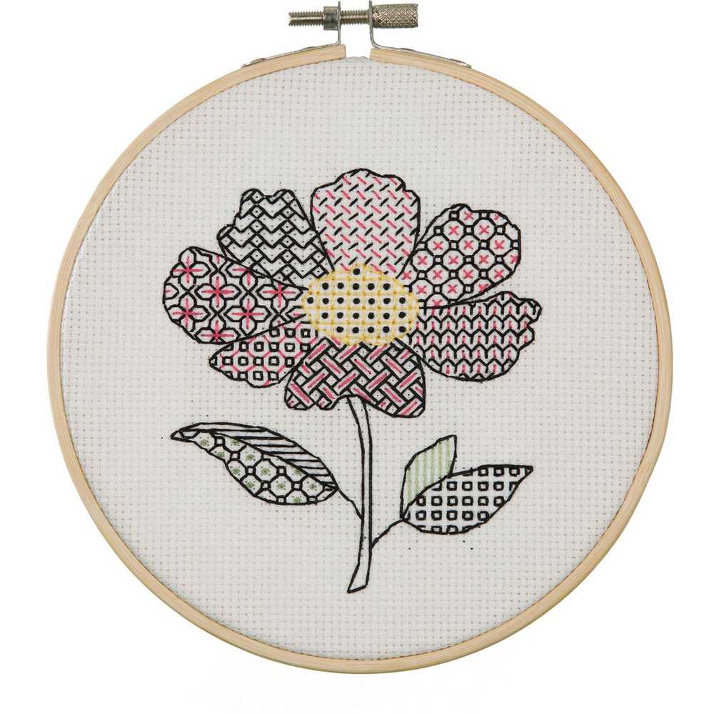 Anemone Blackwork Embroidery Kit Anchor