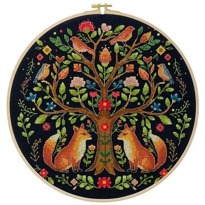 The Tree of Forest Tales Cross Stitch Kit ~ Abris Art