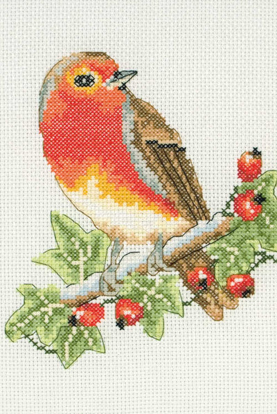 Red Robin Anchor Cross Stitch Kit