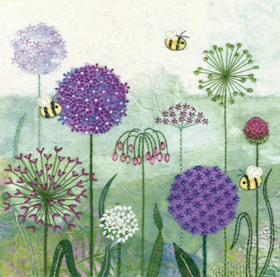 Beaks and Bobbins Alliums Textile Art Embroidery  Kit