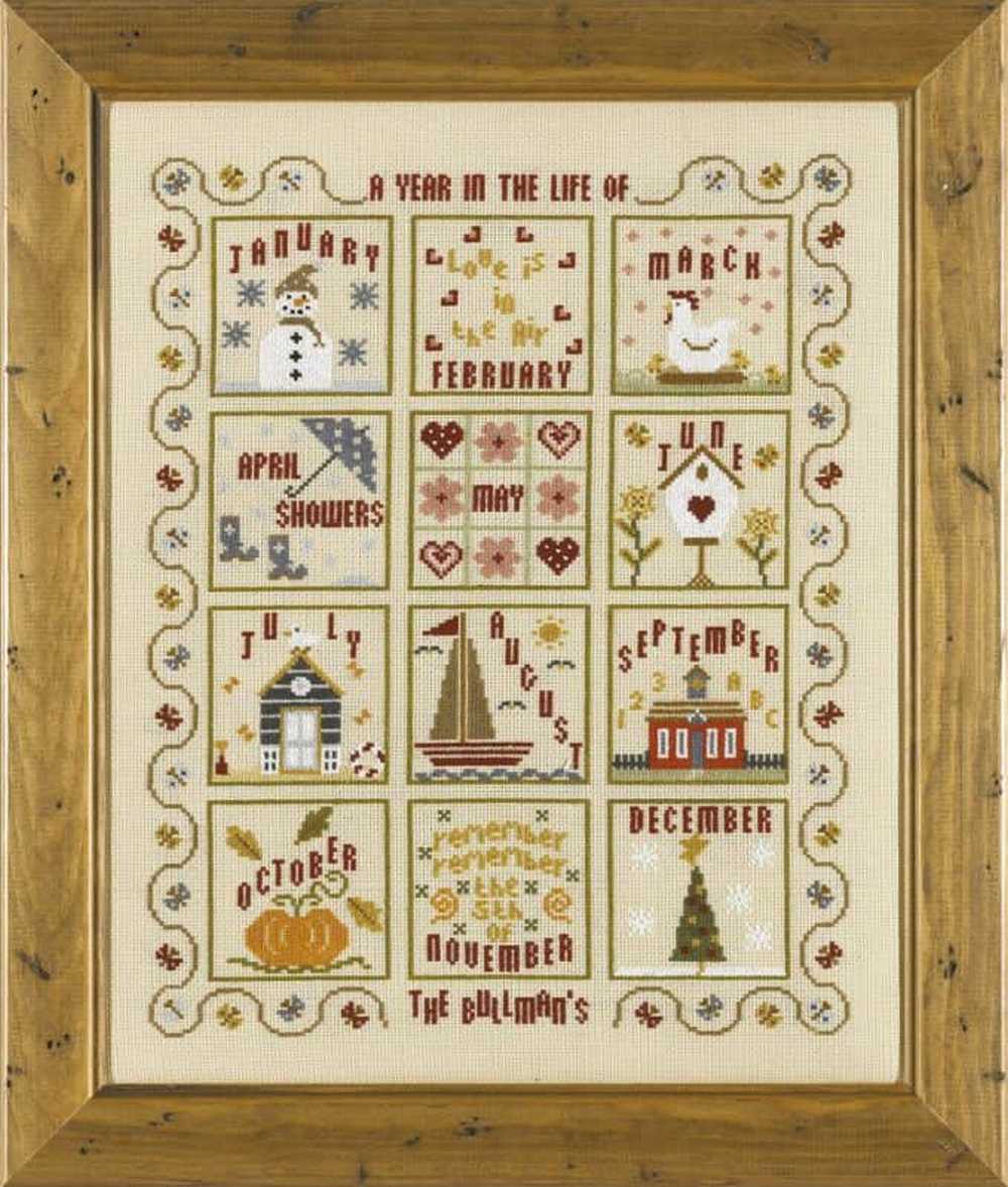 A Year in the Life of … Cross Stitch Kit Historical Sampler Co