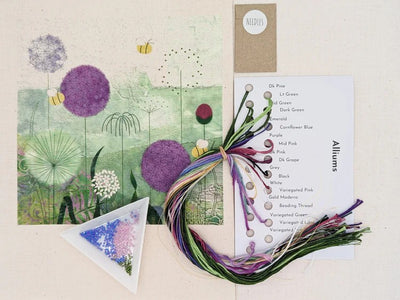 Beaks and Bobbins Alliums Textile Art Embroidery  Kit