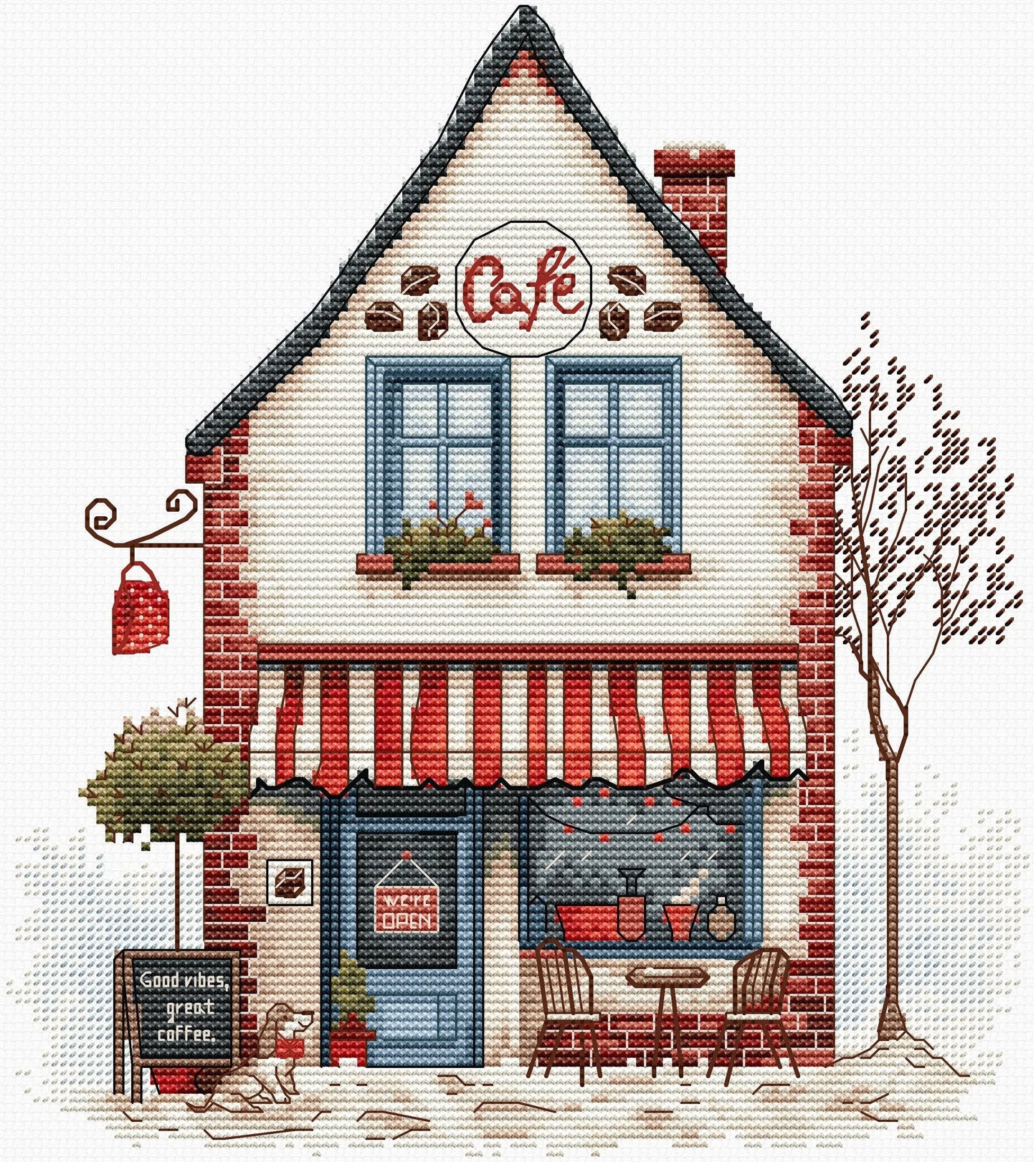 Welcome to Coffee (Coffee Shop) Cross Stitch Kit ~ Luca S