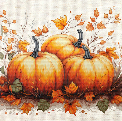Autumn Pumpkin ~Cross Stitch Kit ~ Luca S