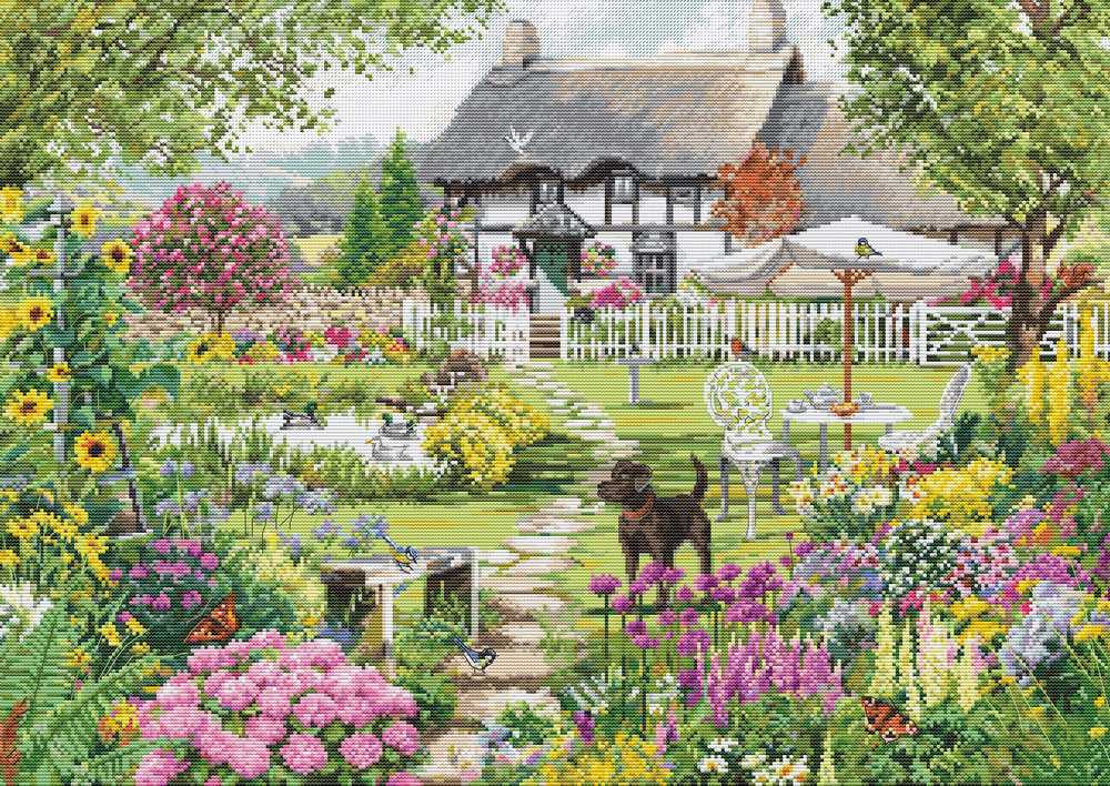 Cottage Garden ~Cross Stitch Kit ~ Luca S