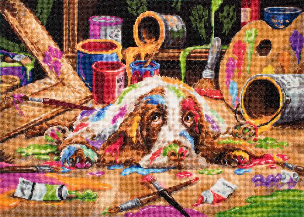 Puppy Picasso ~Cross Stitch Kit ~ Luca S