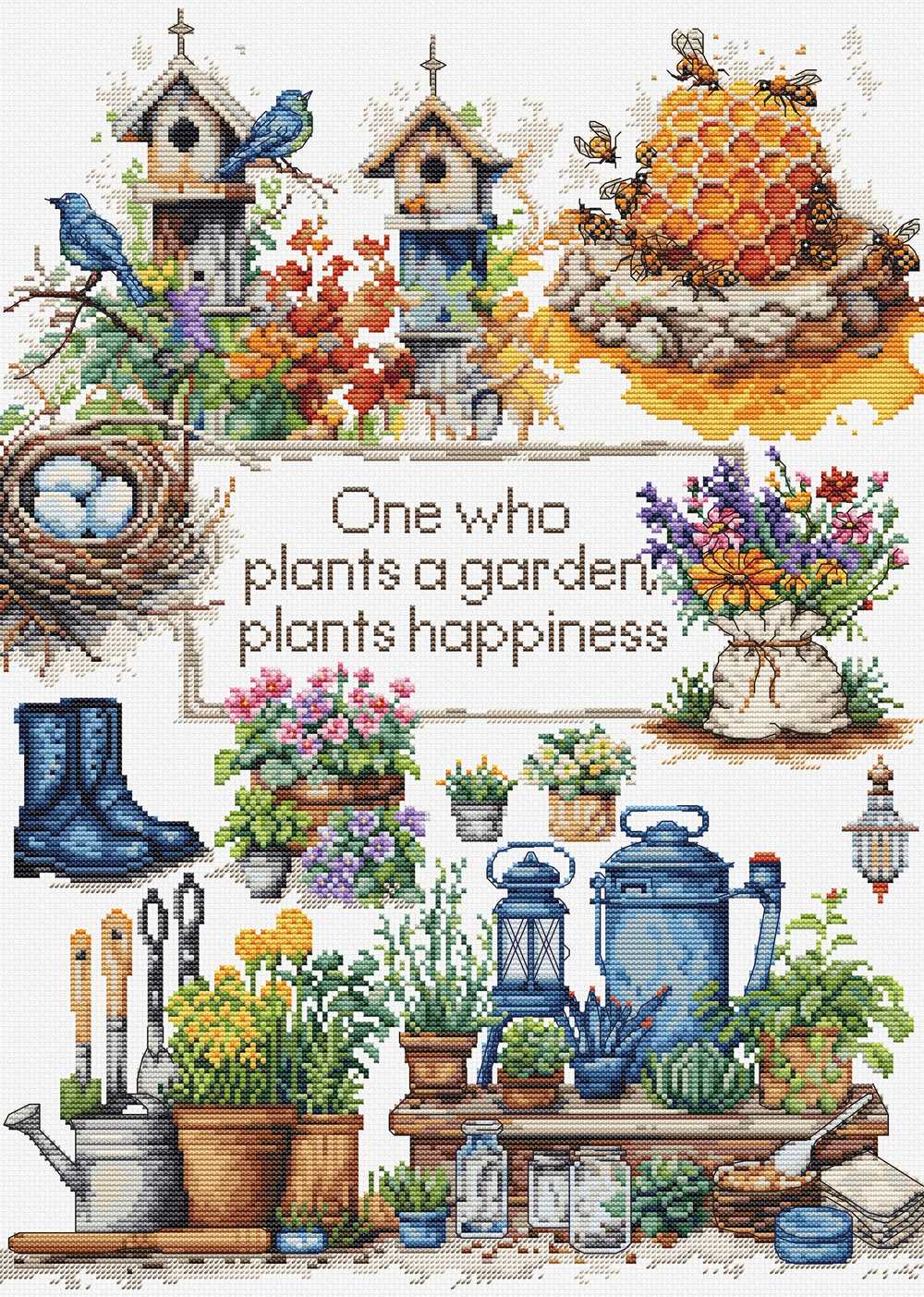 Garden Plants ~Cross Stitch Kit ~ Luca S