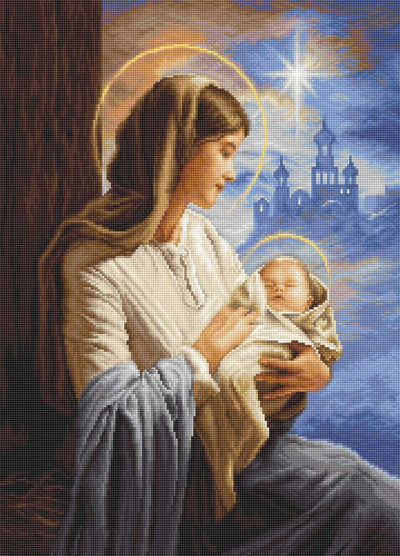 Saint Mary and The Child ~Cross Stitch Kit ~ Luca S