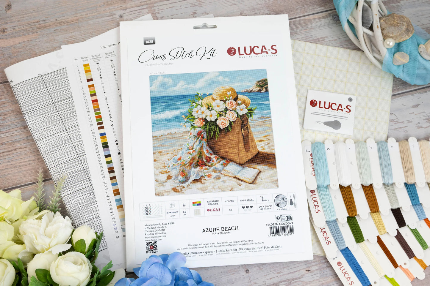 Azure Beach Cross Stitch Kit ~ Luca S