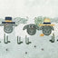 Beaks and Bobbins Sheep Row Textile Art Embroidery  Kit