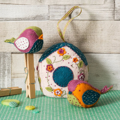 Folk Birdhouse Felt Craft Mini Kit - Corinne Lapierre