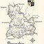 Breconshire Map Cross Stitch Kit Heritage Crafts SALE