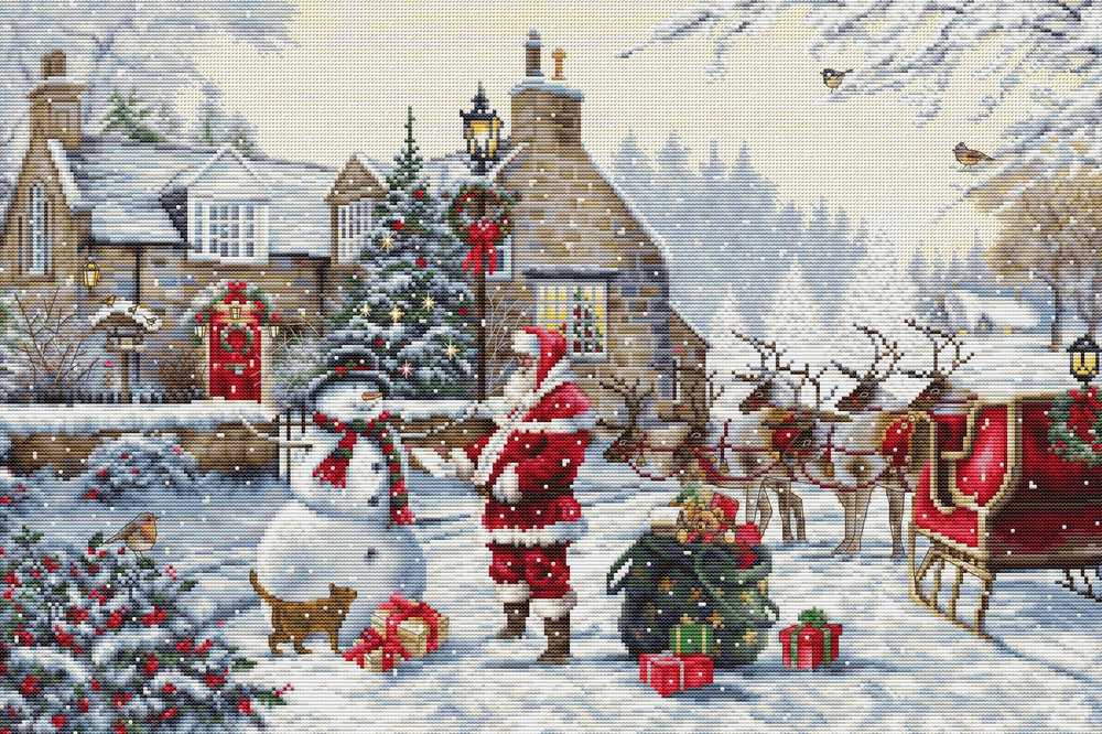 Santa's Cottage ~Cross Stitch Kit ~ Luca S