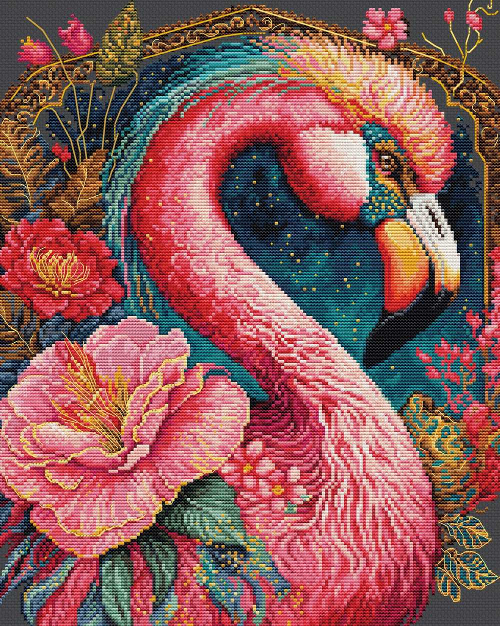 Flamingo Fantastico ~Cross Stitch Kit ~ Luca S