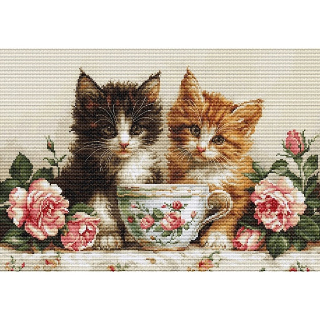 Morning of the Cats Stitch Kit ~ Luca S GOLD