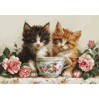 Morning of the Cats Stitch Kit ~ Luca S GOLD