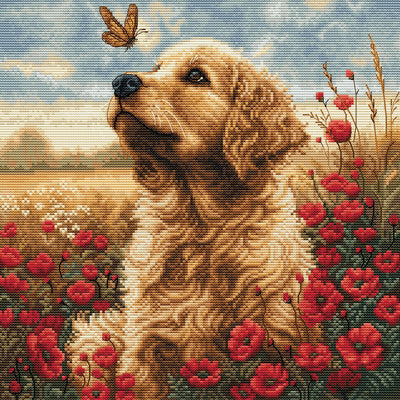 Meeting in the Flowering Field ~ Cross Stitch Kit ~ Luca S