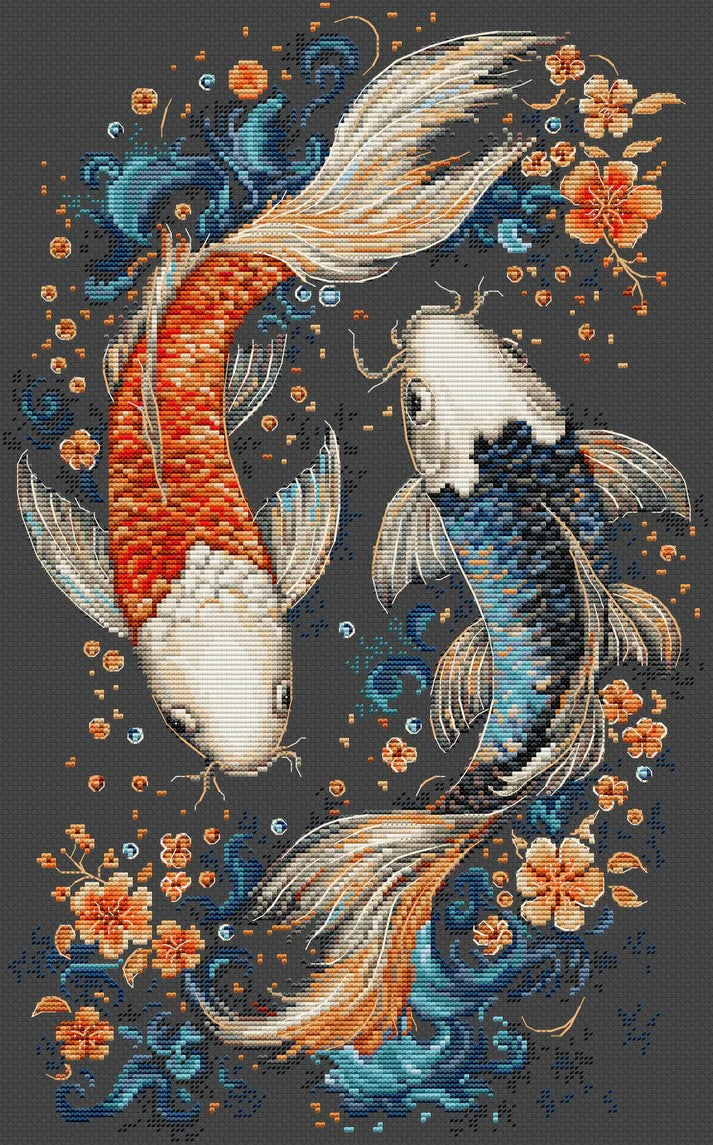 Two Magic Fish Cross Stitch Kit ~ Luca S