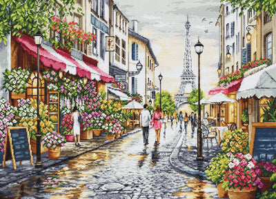 Paris Flower Shop Cross Stitch Kit ~ Luca S GOLD