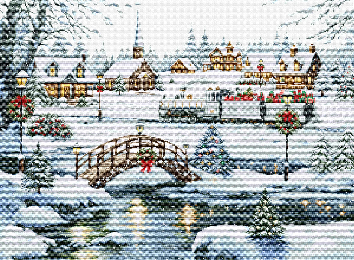 Icy Lights Cross Stitch Kit ~ Luca S GOLD