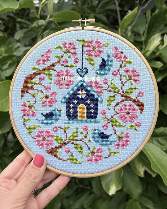 Little Dove Designs Cross Stitch Kit ~ Bluebird House