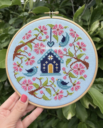 Little Dove Designs Cross Stitch Kit ~ Bluebird House