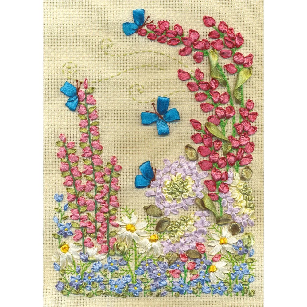 Flower World Ribbon Embroidery Kit ~ PANNA