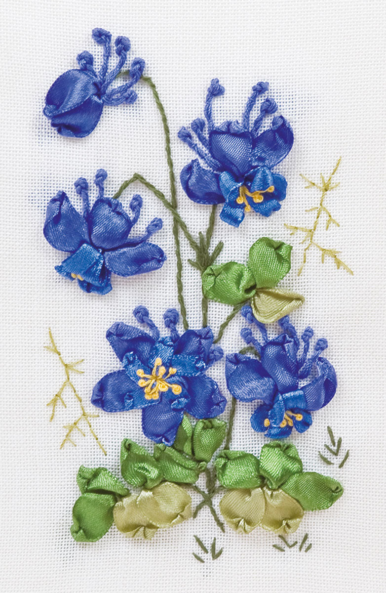 Aquilegia Ribbon Embroidery Kit ~ PANNA