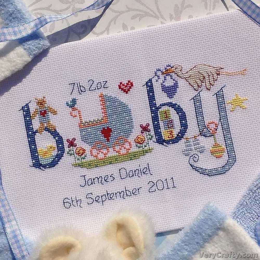 Nia Cross Stitch - Baby Boy Cross Stitch Kit