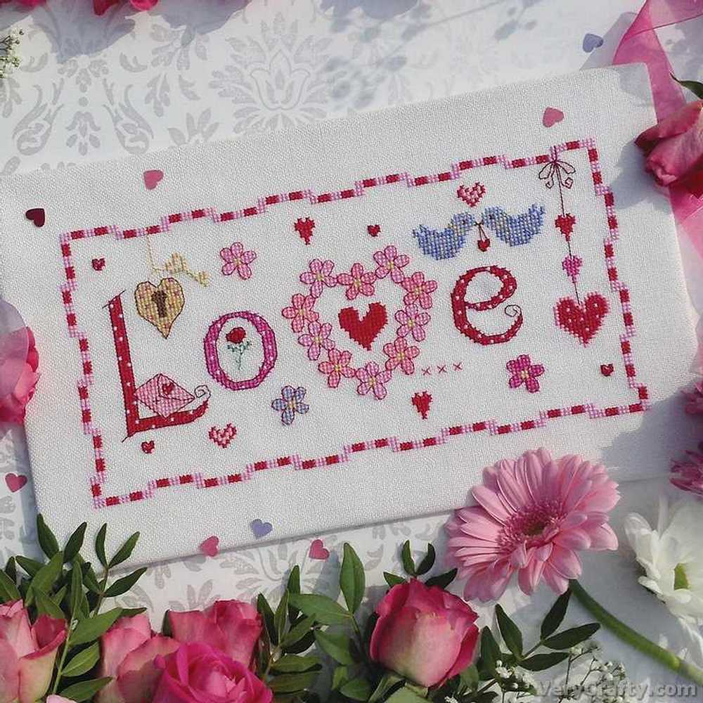 Nia Cross Stitch - Love Sampler Cross Stitch Kit