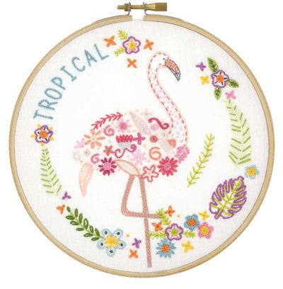 Gontran the Flamingo  Embroidery Kit ~ Un Chat Dans L'Aiguille