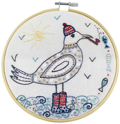 Fishing Captain Seagull  Embroidery Kit ~ Un Chat Dans L'Aiguille