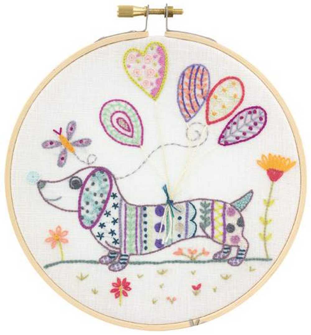 Michel the Dachshund Embroidery Kit ~ Un Chat Dans L'Aiguille