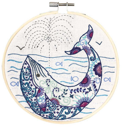 Madeleine the Whale  Embroidery Kit ~ Un Chat Dans L'Aiguille