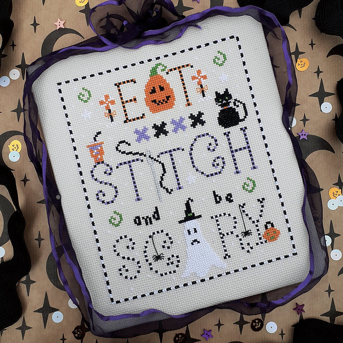 Nia Cross Stitch - Eat, Stitch & Be Scary Cross Stitch Kit