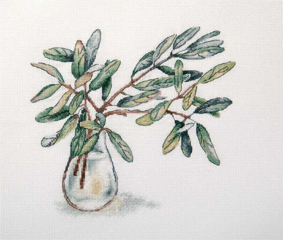 Olive Twigs Cross Stitch Kit ~ PANNA