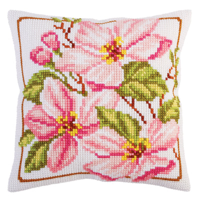 Pink Magnolia Cross Stitch Kit Collection D'Art