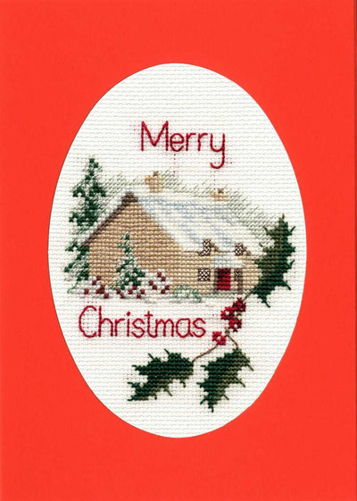 Christmas Card - Christmas Cottage Cross Stitch Kit by Derwentwater